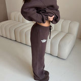 LOUNGE CLUB FLARED LEG JOGGERS