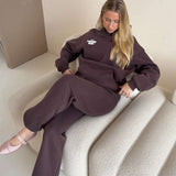 LOUNGE CLUB FLARED LEG JOGGERS