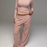 PALMER SOFT STRIPE WIDE LEG PANTS