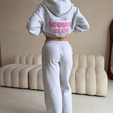 LOUNGE CLUB FLARED LEG JOGGERS