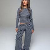 PALMER SOFT STRIPE WIDE LEG PANTS