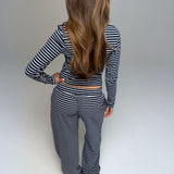 PALMER SOFT STRIPE WIDE LEG PANTS