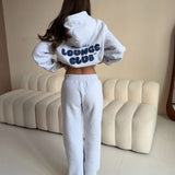 LOUNGE CLUB FLARED LEG JOGGERS