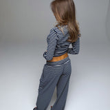 PALMER SOFT STRIPE WIDE LEG PANTS
