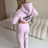 LOUNGE CLUB FLARED LEG JOGGERS